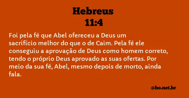 Hebreus 11:4 NTLH