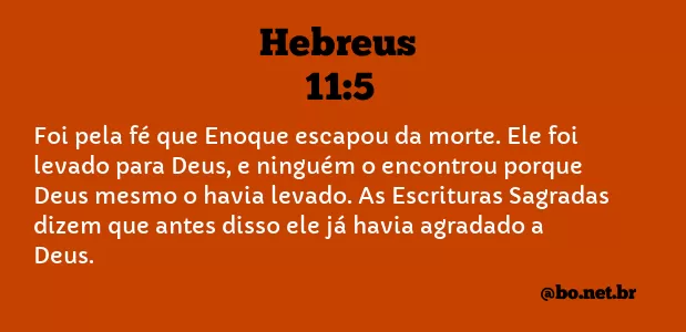 Hebreus 11:5 NTLH