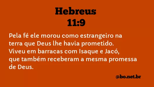 Hebreus 11:9 NTLH