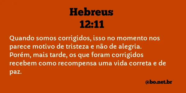 Hebreus 12:11 NTLH