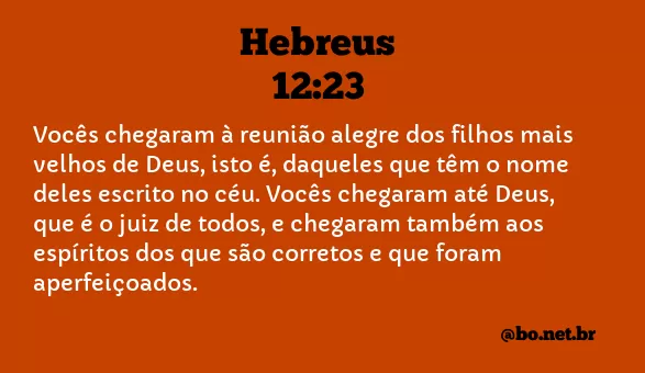 Hebreus 12:23 NTLH