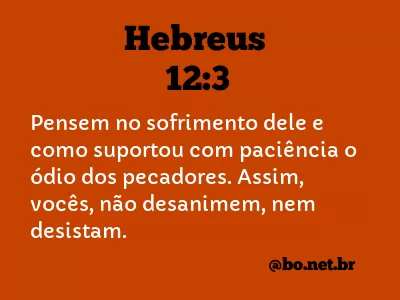 Hebreus 12:3 NTLH