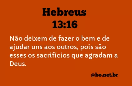 Hebreus 13:16 NTLH