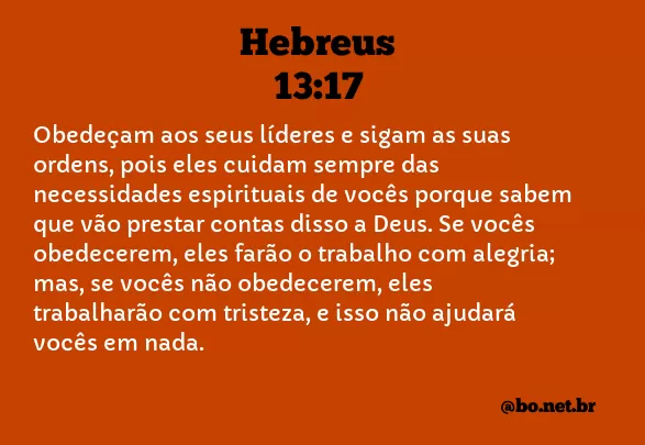 Hebreus 13:17 NTLH