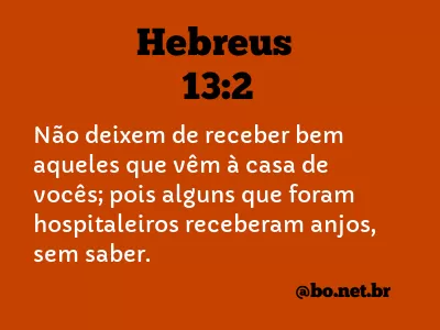 Hebreus 13:2 NTLH