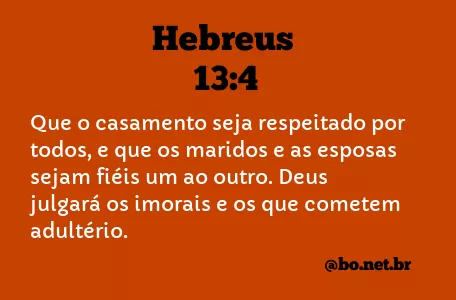 Hebreus 13:4 NTLH