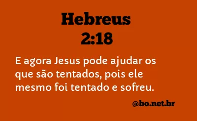 Hebreus 2:18 NTLH