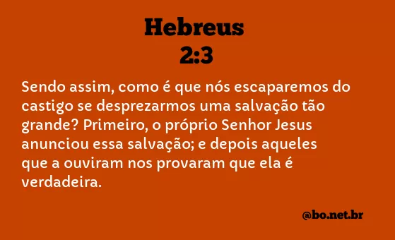 Hebreus 2:3 NTLH
