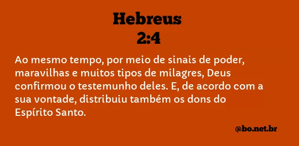 Hebreus 2:4 NTLH