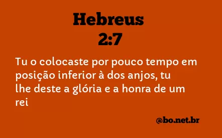 Hebreus 2:7 NTLH