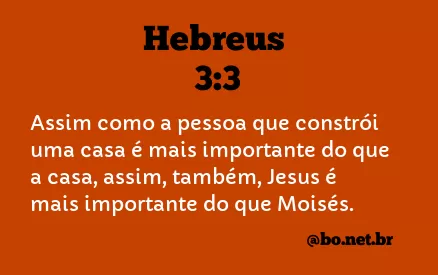 Hebreus 3:3 NTLH