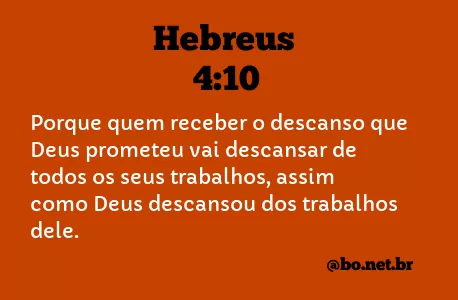 Hebreus 4:10 NTLH
