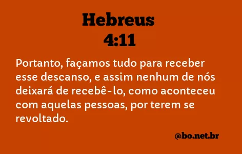 Hebreus 4:11 NTLH
