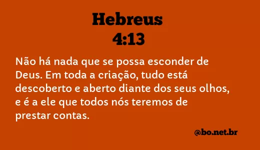 Hebreus 4:13 NTLH