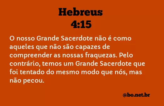 Hebreus 4:15 NTLH