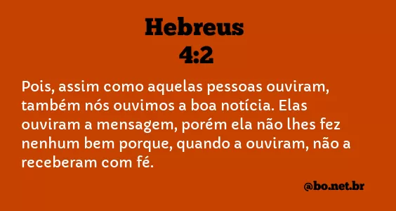 Hebreus 4:2 NTLH