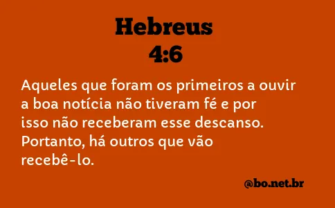 Hebreus 4:6 NTLH