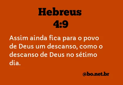 Hebreus 4:9 NTLH