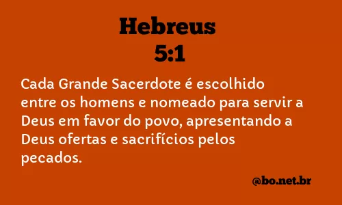 Hebreus 5:1 NTLH