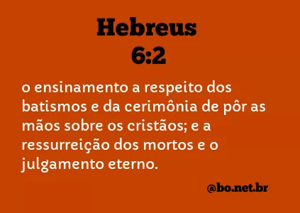 Hebreus 6:2 NTLH