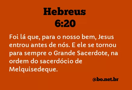 Hebreus 6:20 NTLH