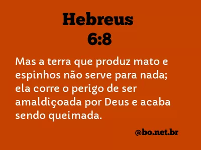 Hebreus 6:8 NTLH