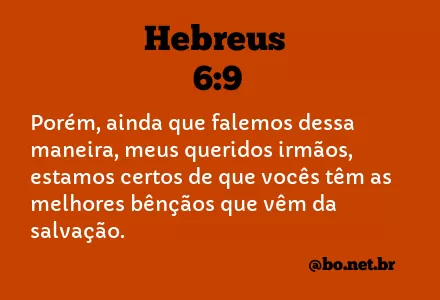 Hebreus 6:9 NTLH