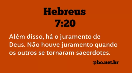 Hebreus 7:20 NTLH