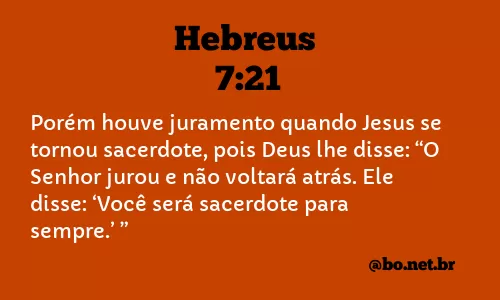 Hebreus 7:21 NTLH