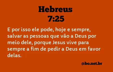Hebreus 7:25 NTLH