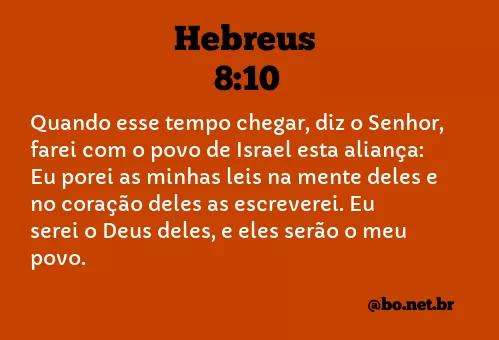 Hebreus 8:10 NTLH
