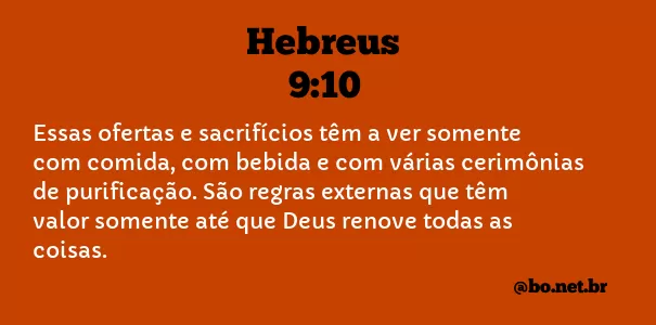 Hebreus 9:10 NTLH