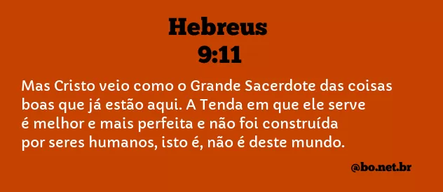 Hebreus 9:11 NTLH