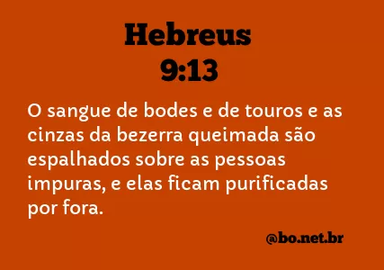 Hebreus 9:13 NTLH