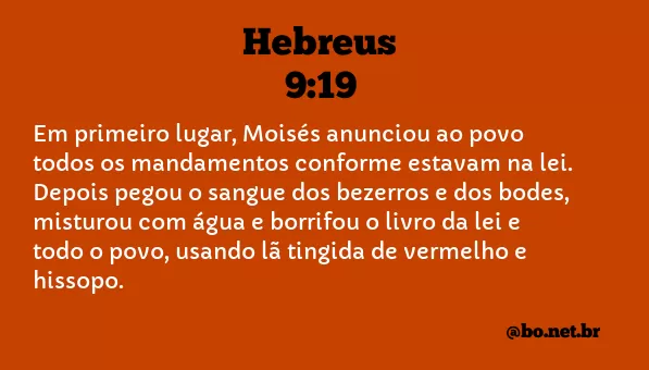 Hebreus 9:19 NTLH