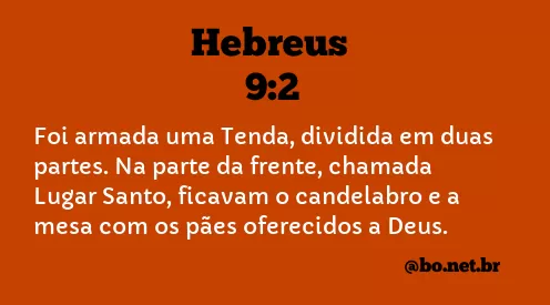 Hebreus 9:2 NTLH