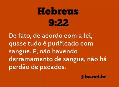 Hebreus 9:22 NTLH