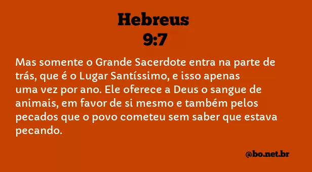 Hebreus 9:7 NTLH