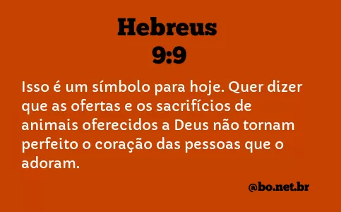 Hebreus 9:9 NTLH