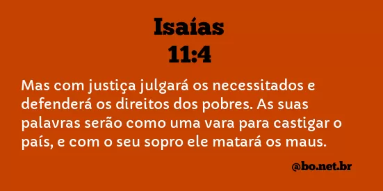 Isaías 11:4 NTLH