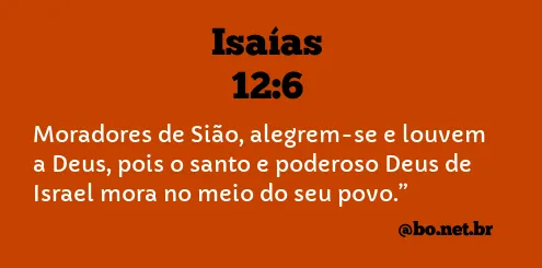 Isaías 12:6 NTLH