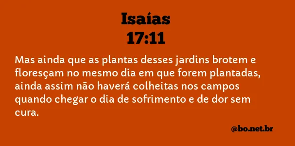 Isaías 17:11 NTLH