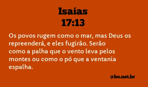 Isaías 17:13 NTLH