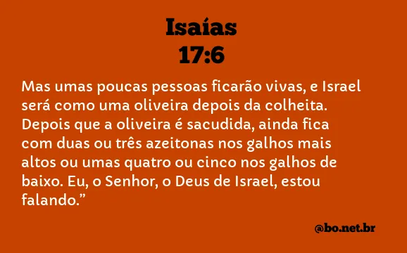 Isaías 17:6 NTLH