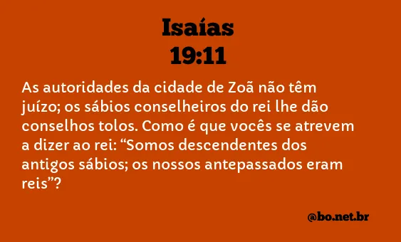 Isaías 19:11 NTLH