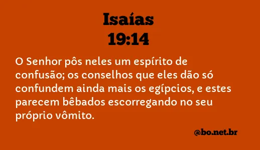 Isaías 19:14 NTLH