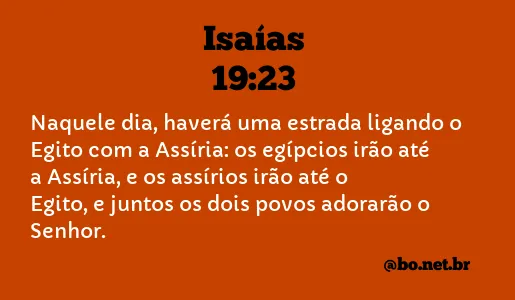 Isaías 19:23 NTLH