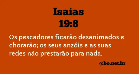 Isaías 19:8 NTLH