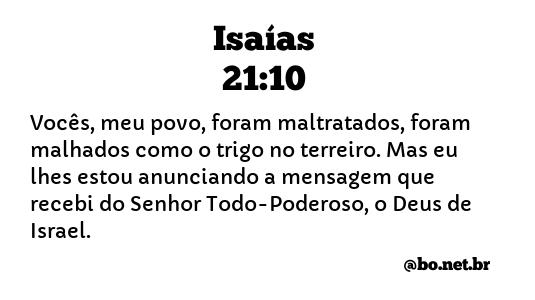 Isaías 21:10 NTLH