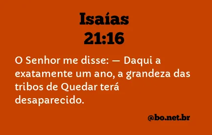 Isaías 21:16 NTLH